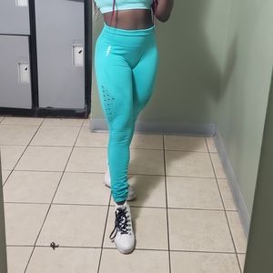 GYMSHARK Energy+ Seamless Leggings Tropical Blue